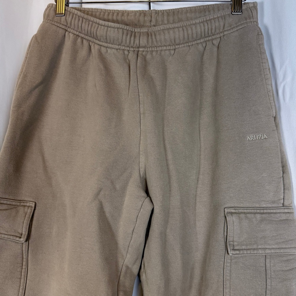 Aritzia Sweatfleece Cozy Fleece Mega Fit Cargo Sweatpants Taupe Brown Medium